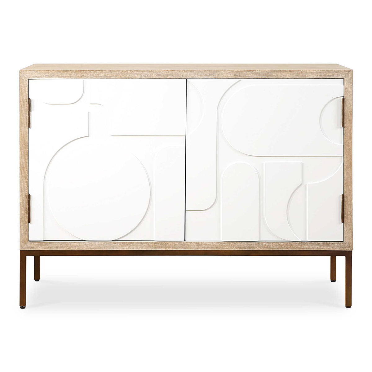 Weimar - 2 Door Cabinet - White / Woodtone