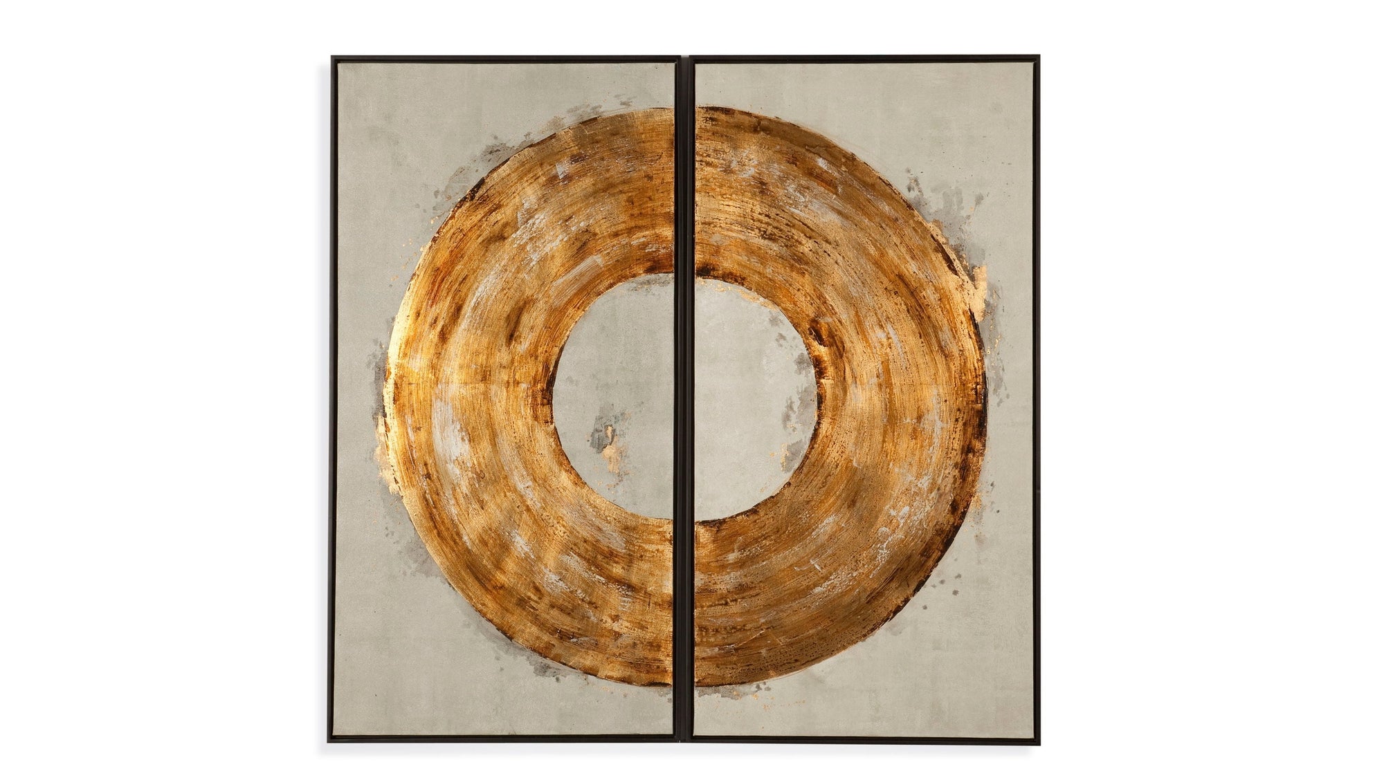 Ring Of Fire Canvas Art - Gold