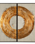 Ring Of Fire Canvas Art - Gold