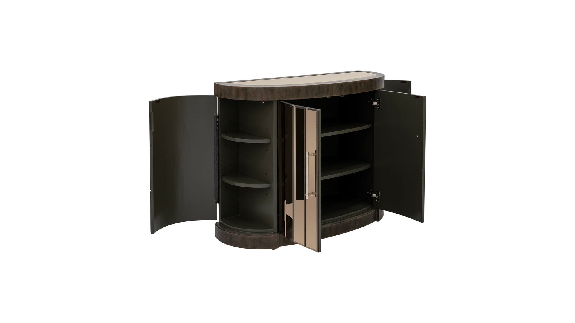 Serrano - Hall Cabinet - Rustic Oak / Bronze