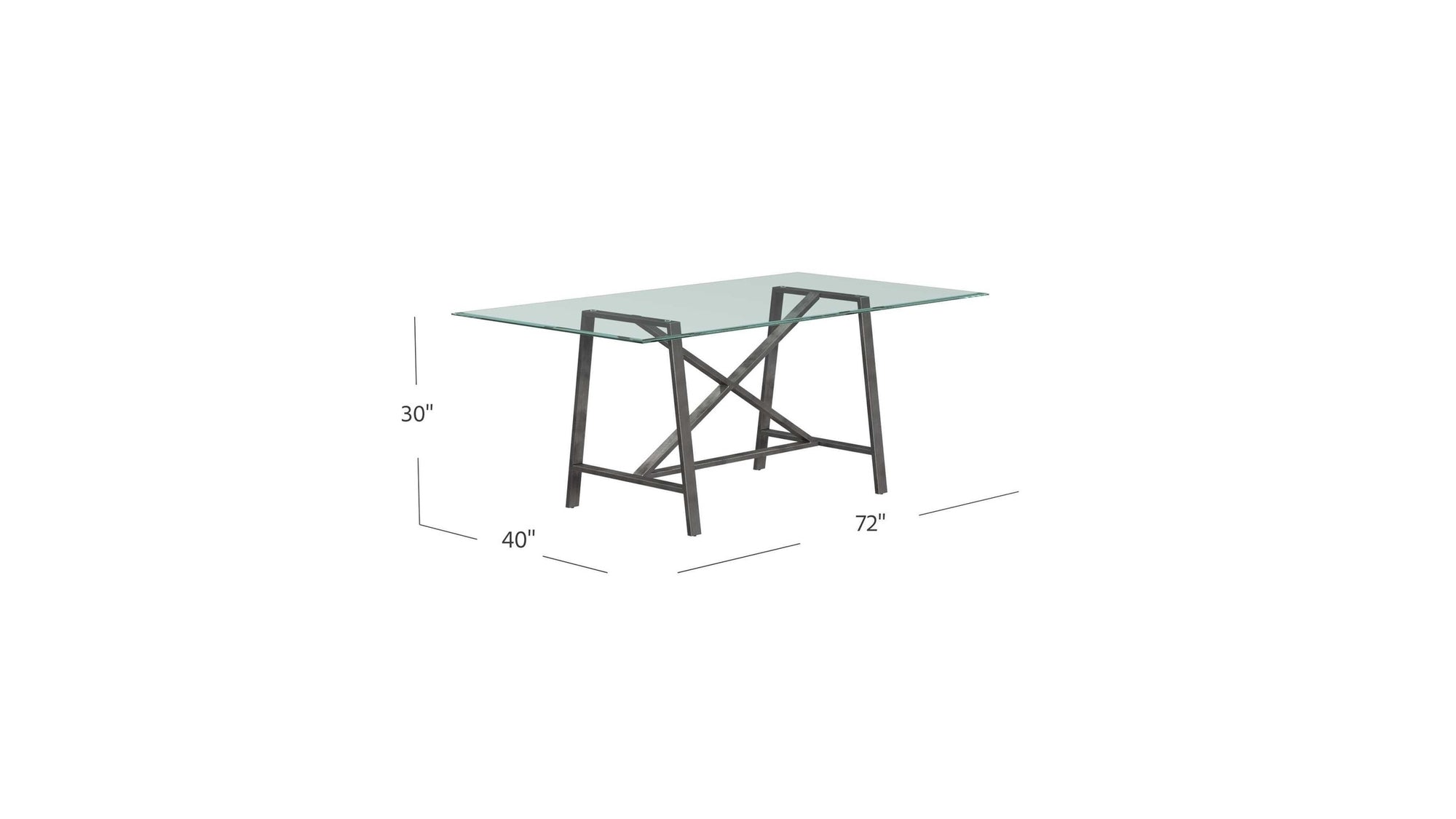 Ross - Rectangle Dining Table - Gray