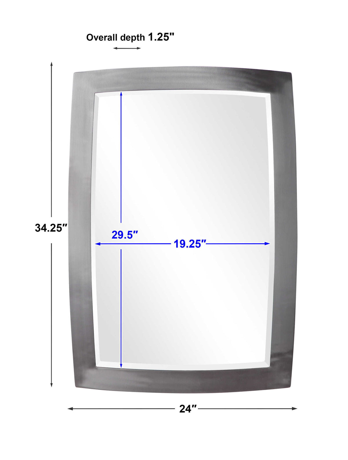 Haskill - Mirror - Brushed Nickel
