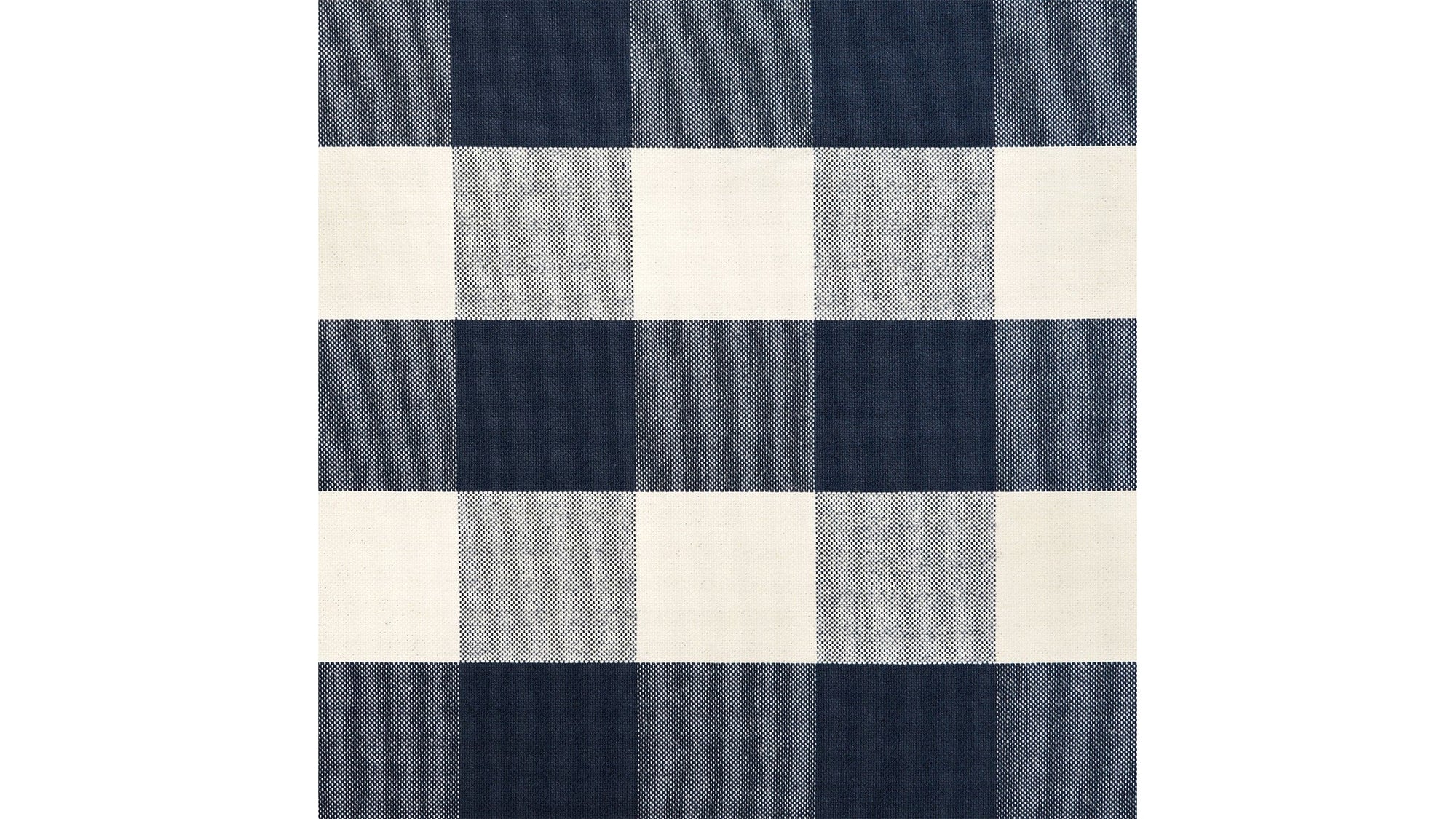Camille - Queen Buffalo Check Duvet Cover Set Set of 3 - Navy