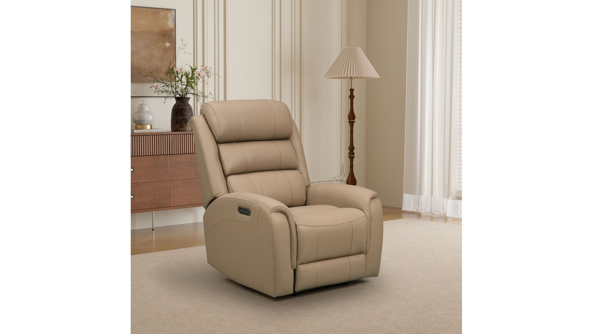 Monterey - 3P Recliner Big And Tall - Lux-Brown