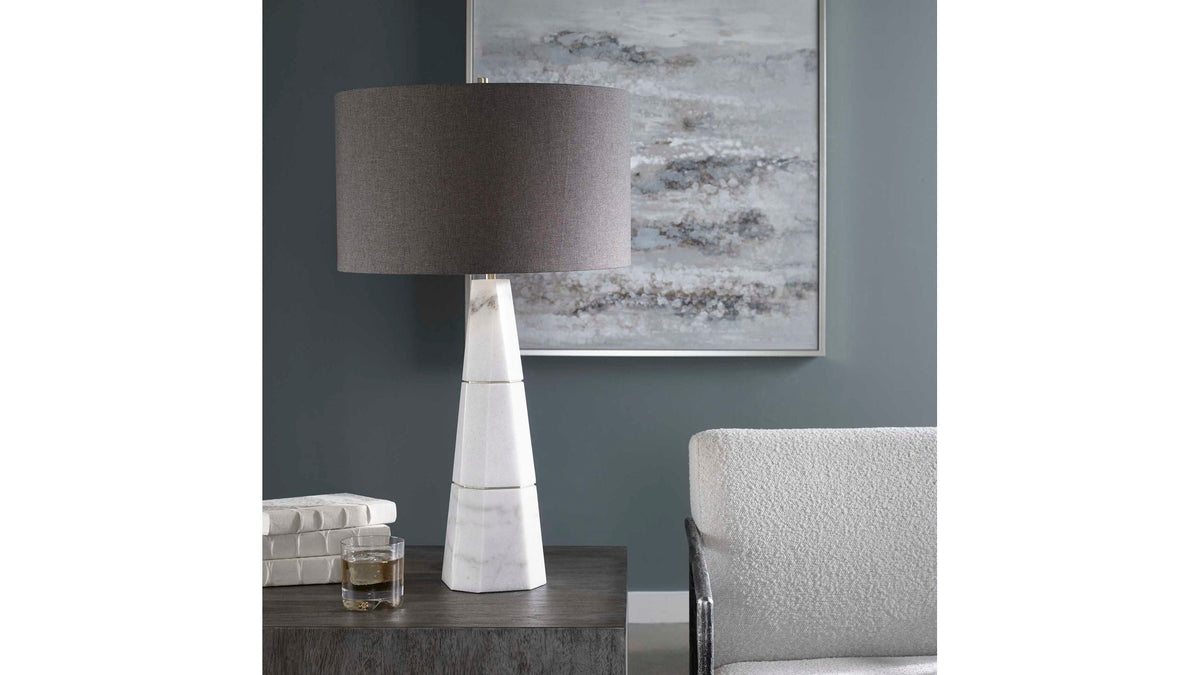 Citadel - Marble Table Lamp - White
