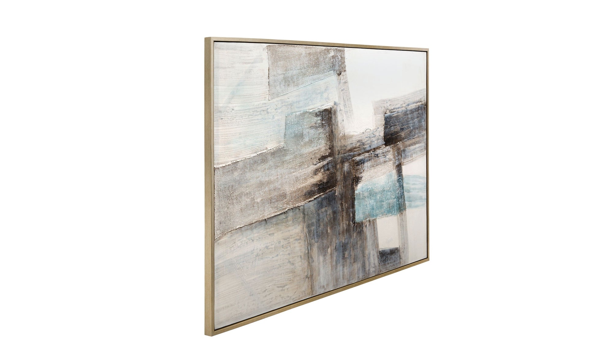 Framed Canvas Quiet Structure - Silver