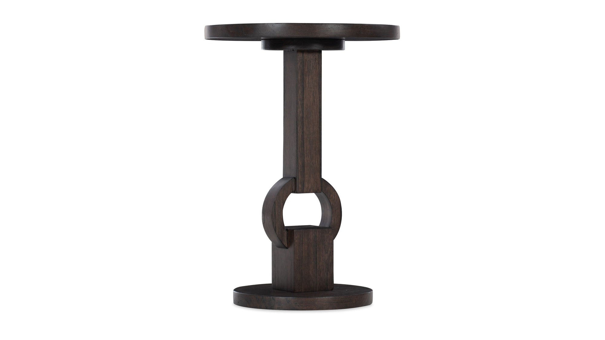 Commerce And Market - Round Side Table - Dark Brown