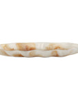 Organic Elegance - Wavy Oval Bowl - Brown / White
