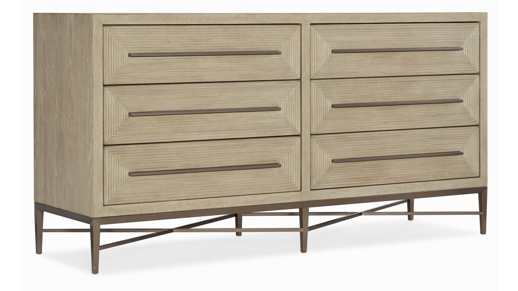 Cascade - 6-Drawer Dresser - Light Brown