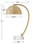 Romani - Brass Desk Lamp - Gold