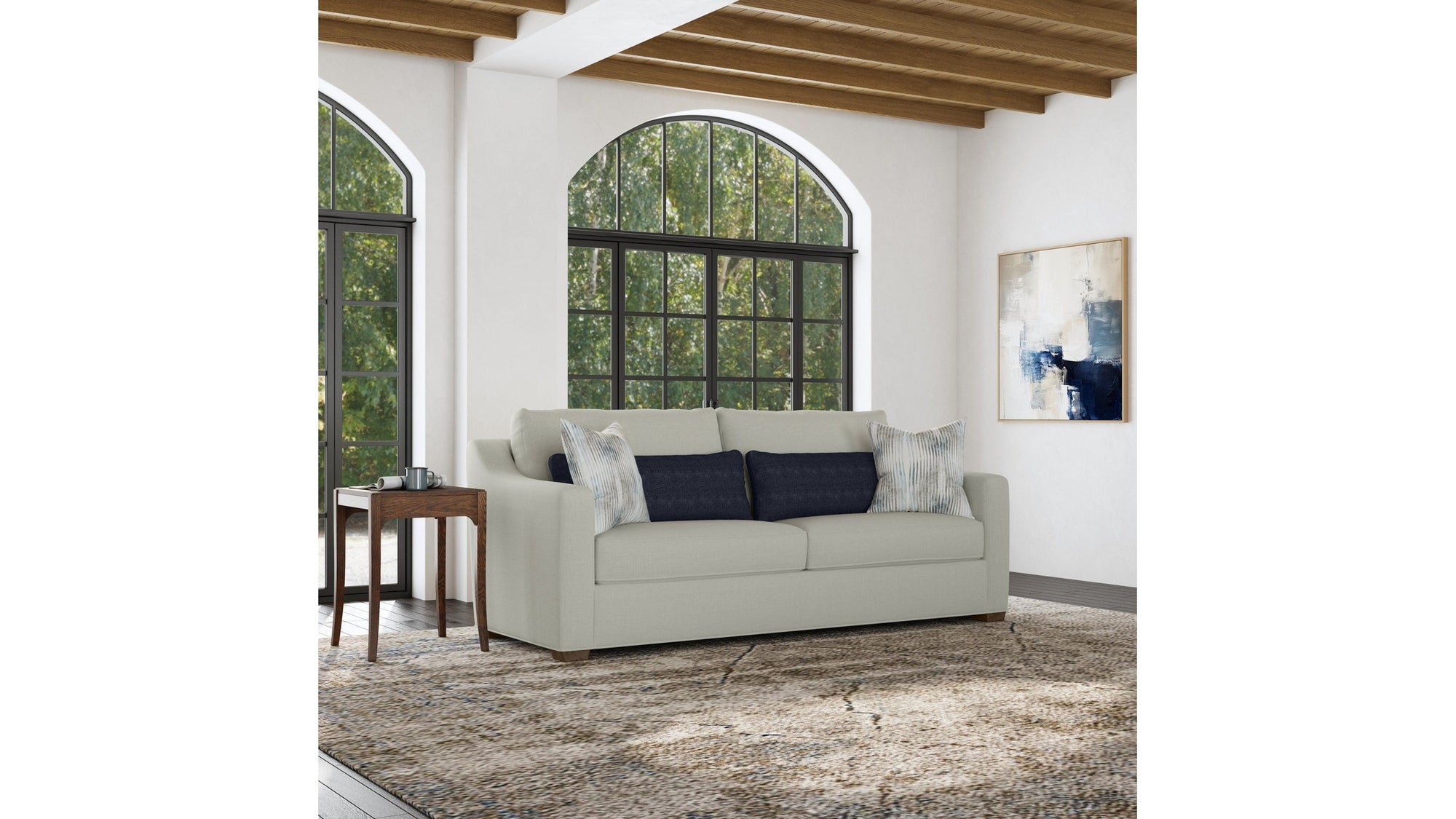 Milo - Fabric Two- Fabric Cushion Sofa