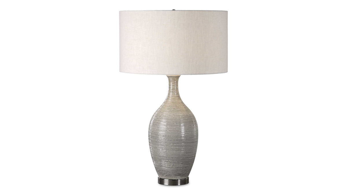 Dinah - Textured Table Lamp - Gray