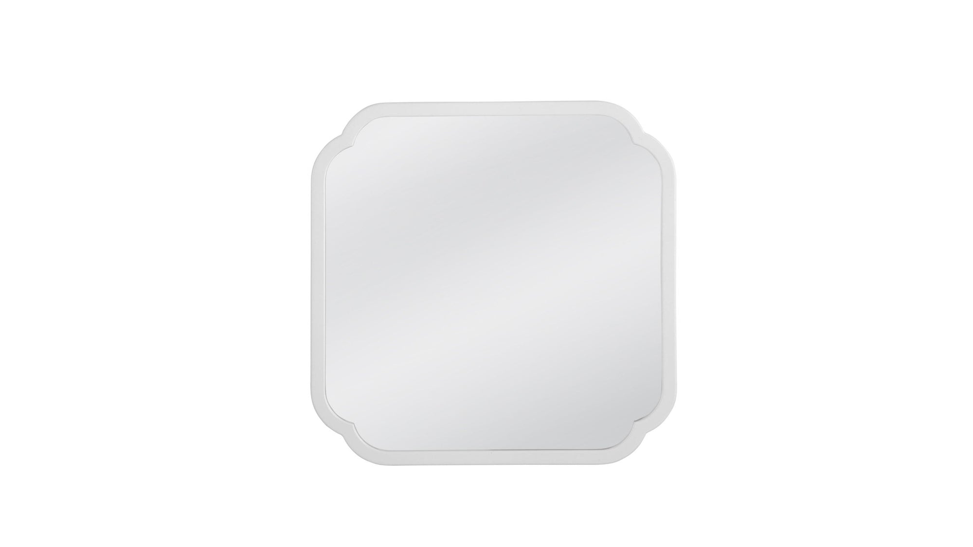 Clover - Square Wall Mirror - White