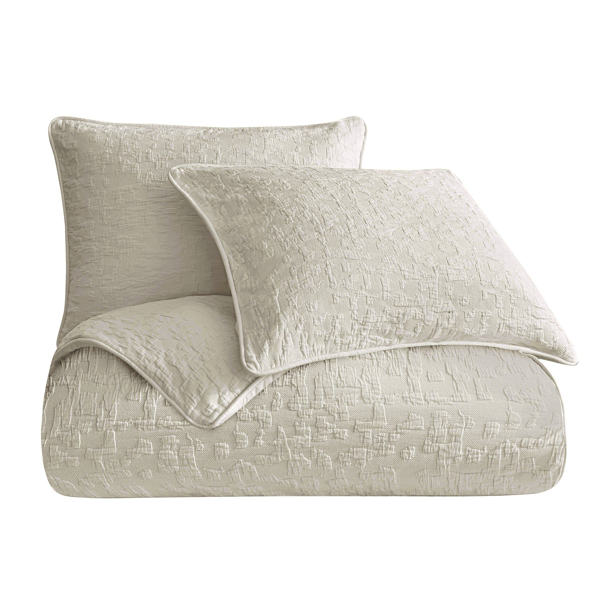 Porto Matelasse - Queen Comforter Set (Set of 3) - Light Taupe