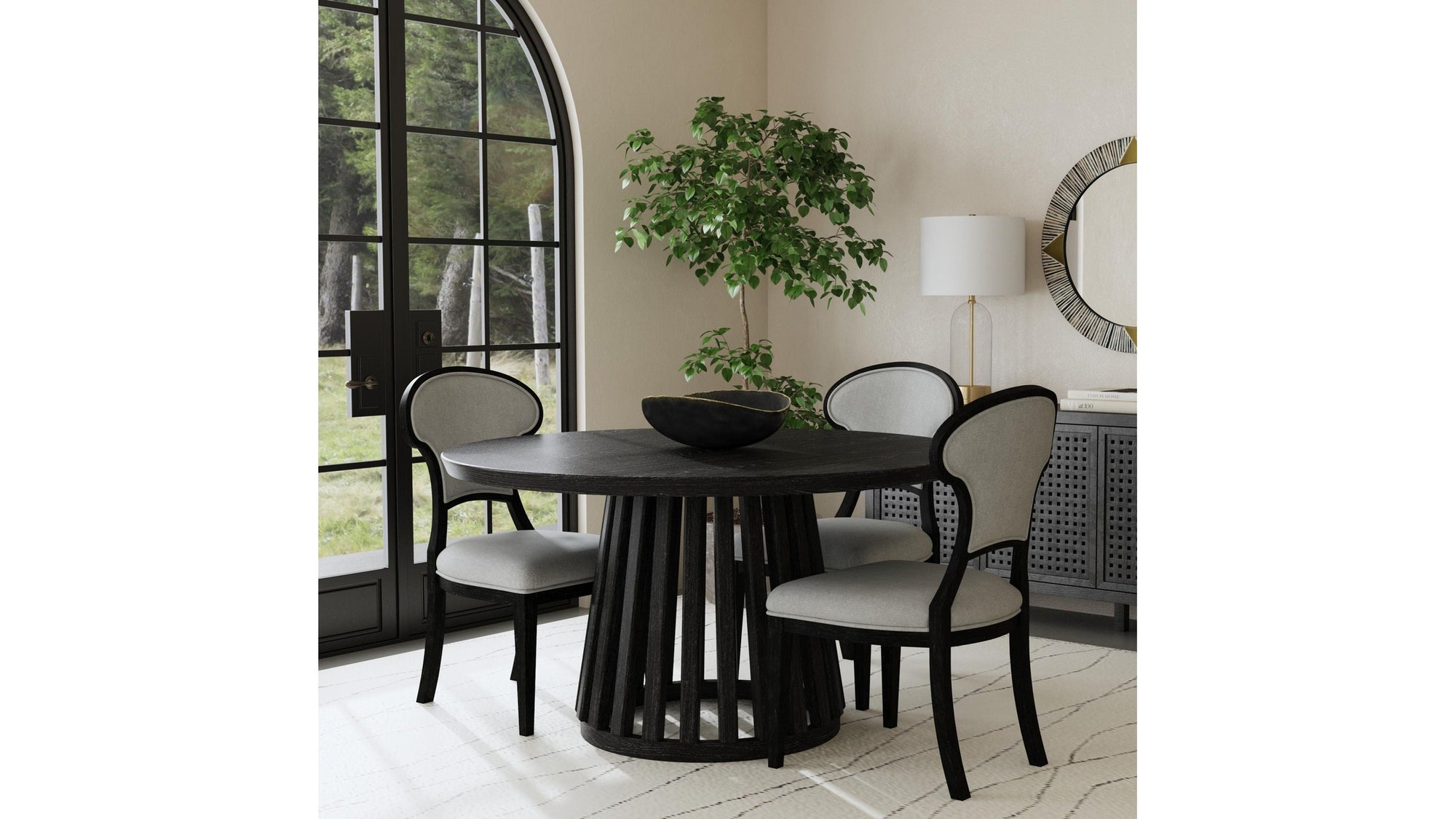 Mateo - Round Dining Table - Black