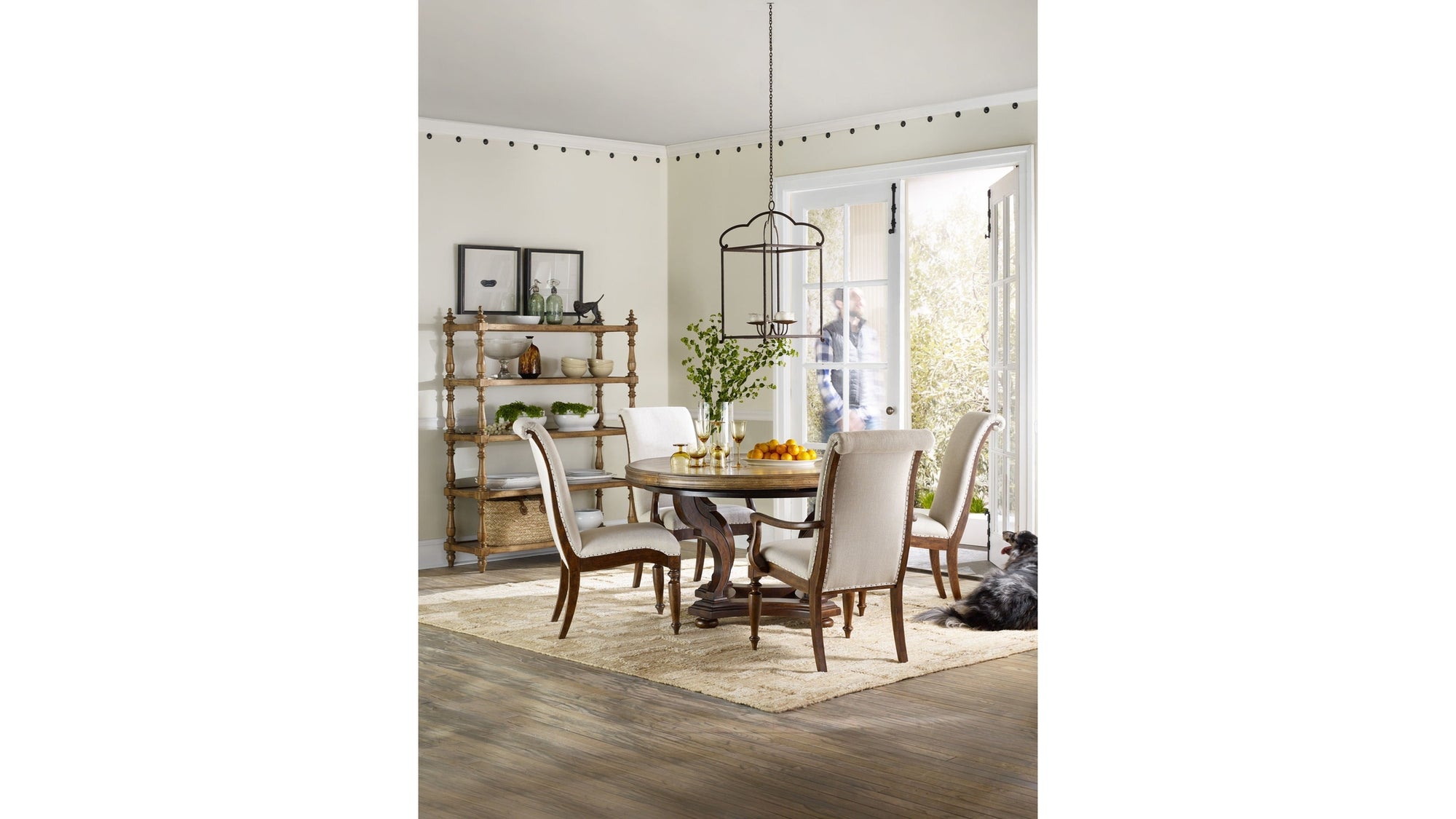 Archivist - Upholstered Side Chair - Beige / Dark Brown