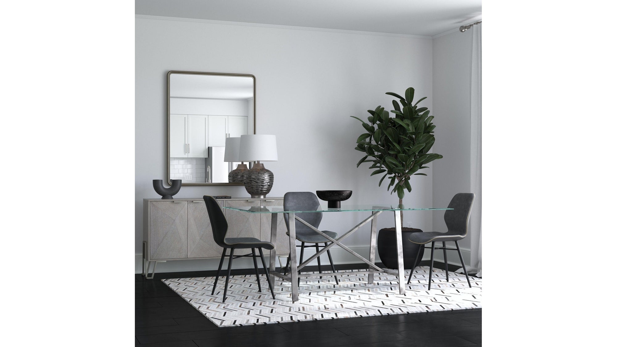 Ross - Rectangle Dining Table - Gray