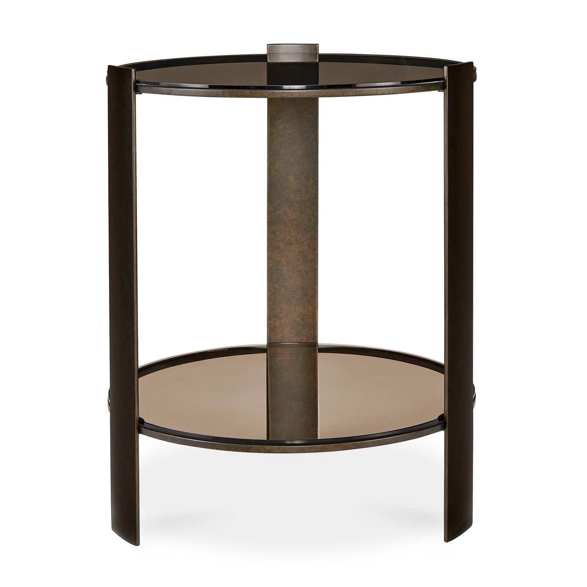 Hanson - Side Table - Bronze &amp; Dark Glass