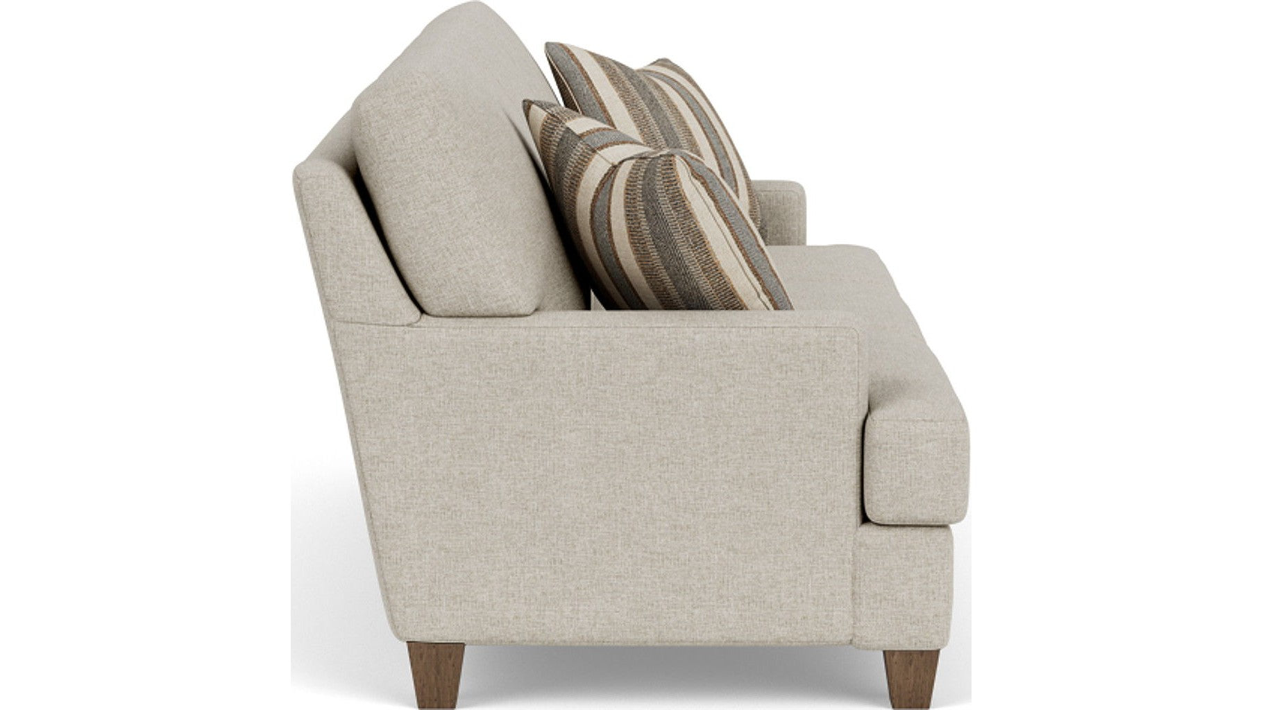 Moxy - Fabric Sofa, T-Shaped Seat Cushion, Straight Track Arms