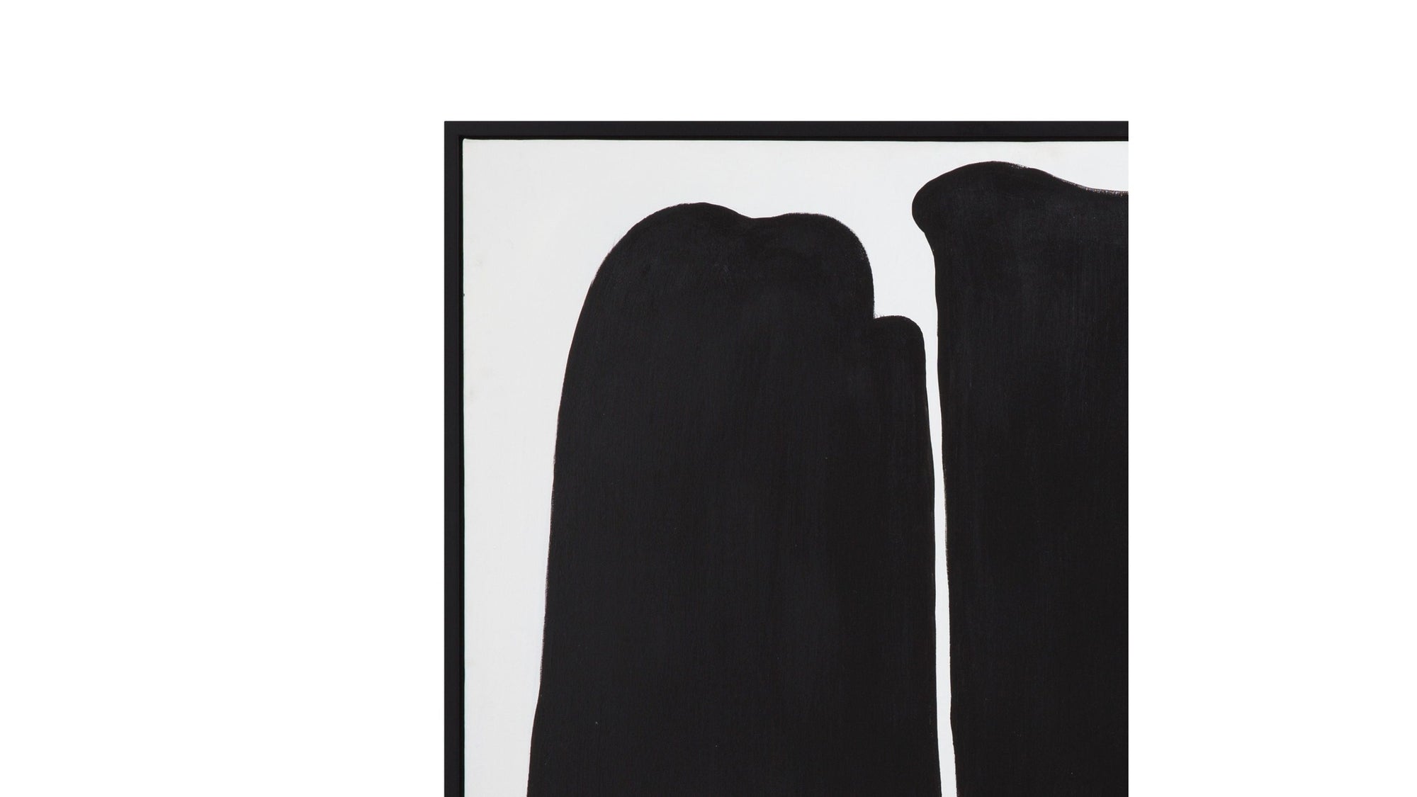 Framed Canvas Parallel Forms - Black