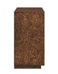 Flores - Burl Wood 2 Door Cabinet - Brass,Woodtone