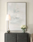 One And Only - Hand Painted Abstract Art - Blue / Brown / Gray / White
