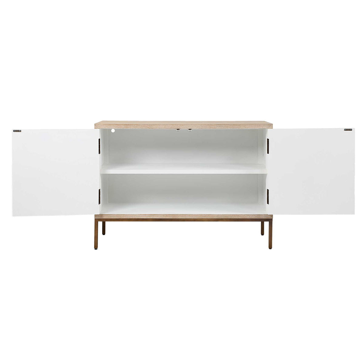 Weimar - 2 Door Cabinet - White / Woodtone