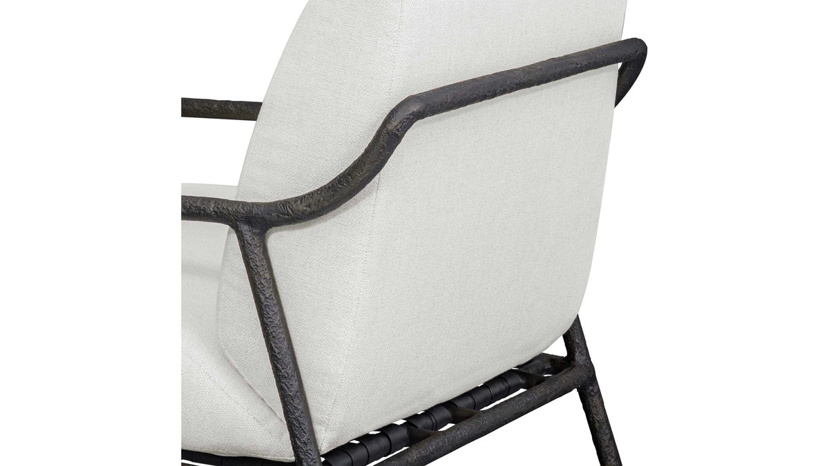 Thayer - Outdoor Upholstered Lounge Chair - Bronze / White