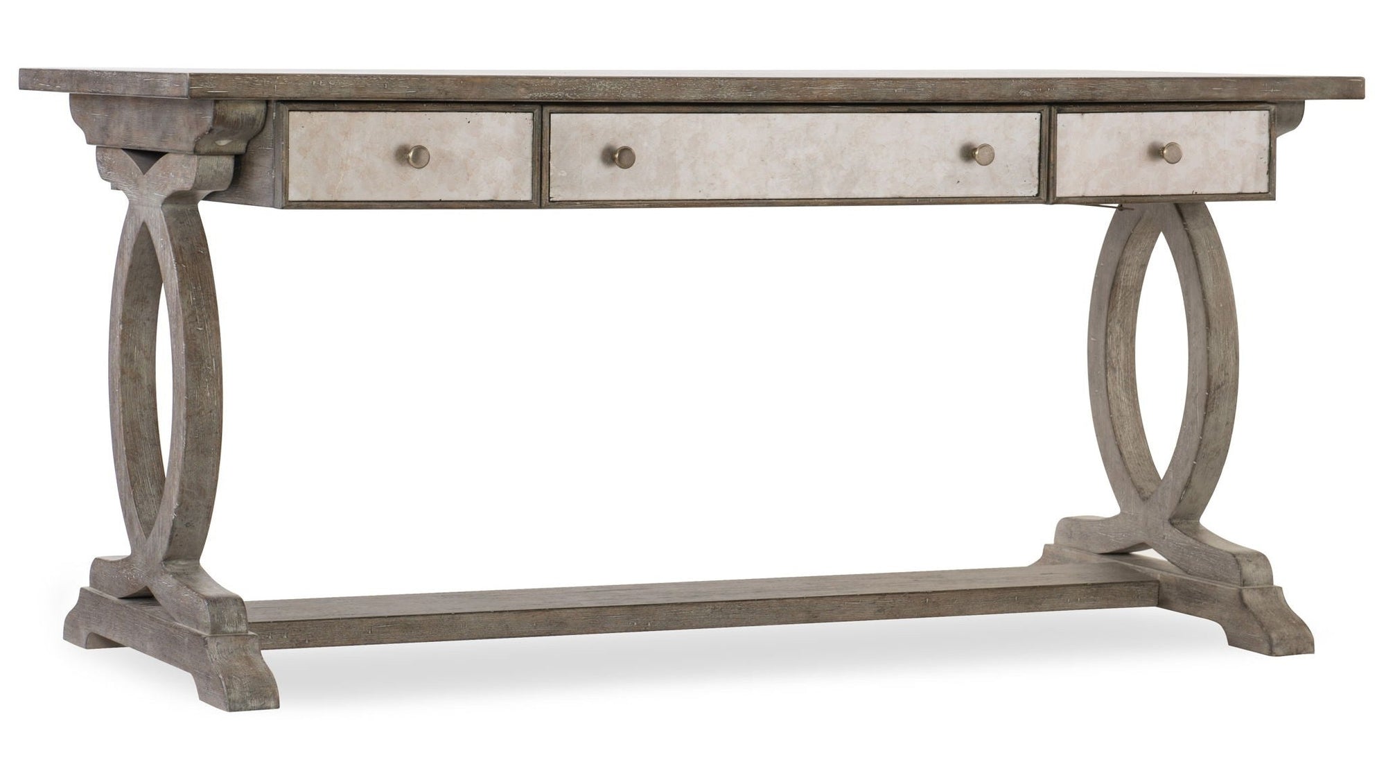 Rustic Glam - Trestle Desk - Dark Gray