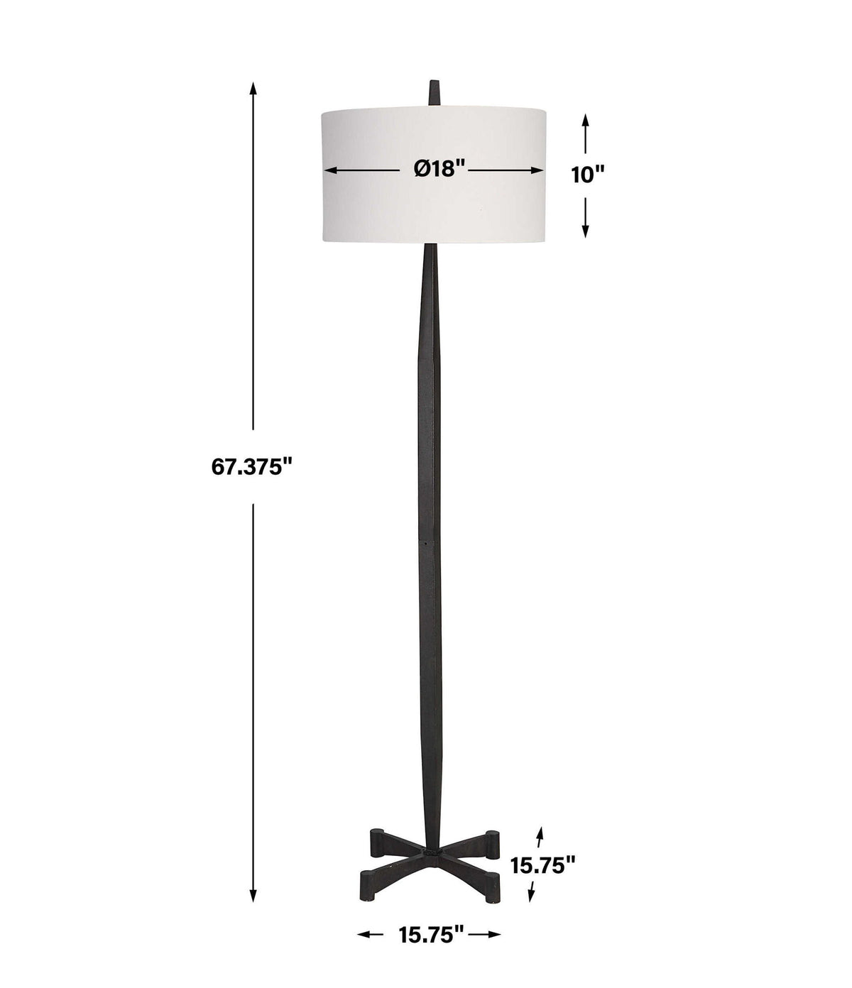 Counteract - Rust Metal Floor Lamp