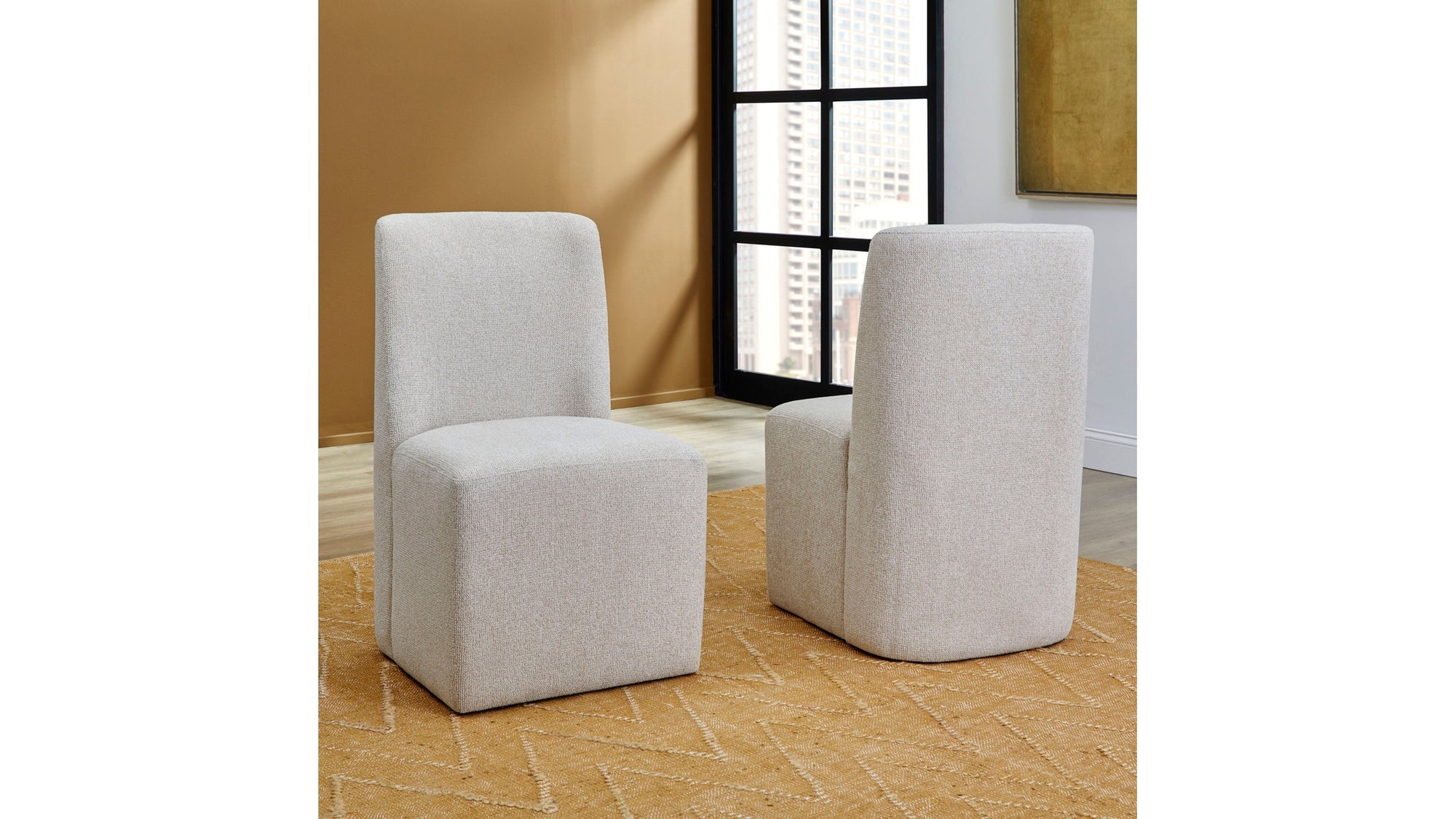 Waterfall - Upholstered Dining Chair Set of 2 - Beige