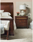 Charleston - Three-Drawer Metal Nightstand - Dark Brown