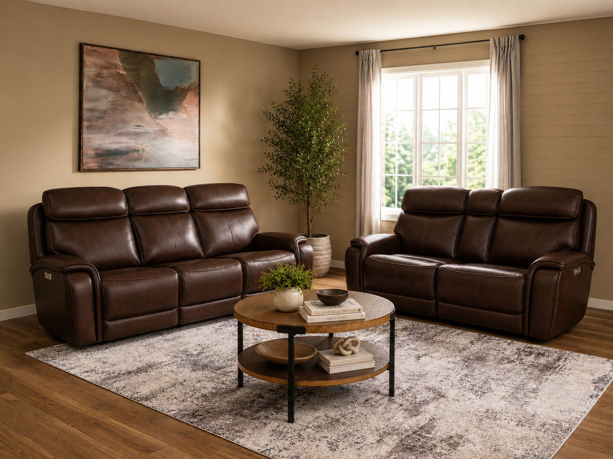 Walker - Power Reclining Loveseat With Console, Power Headrest &amp; Lumbar