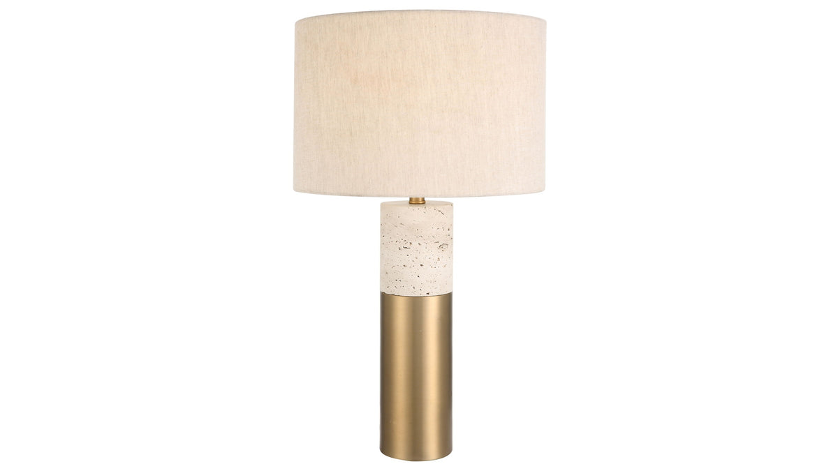 Gravitas - Elegant Brass &amp; Stone Lamp