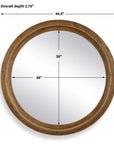 Frontier - Round Wood Mirror - Woodtone