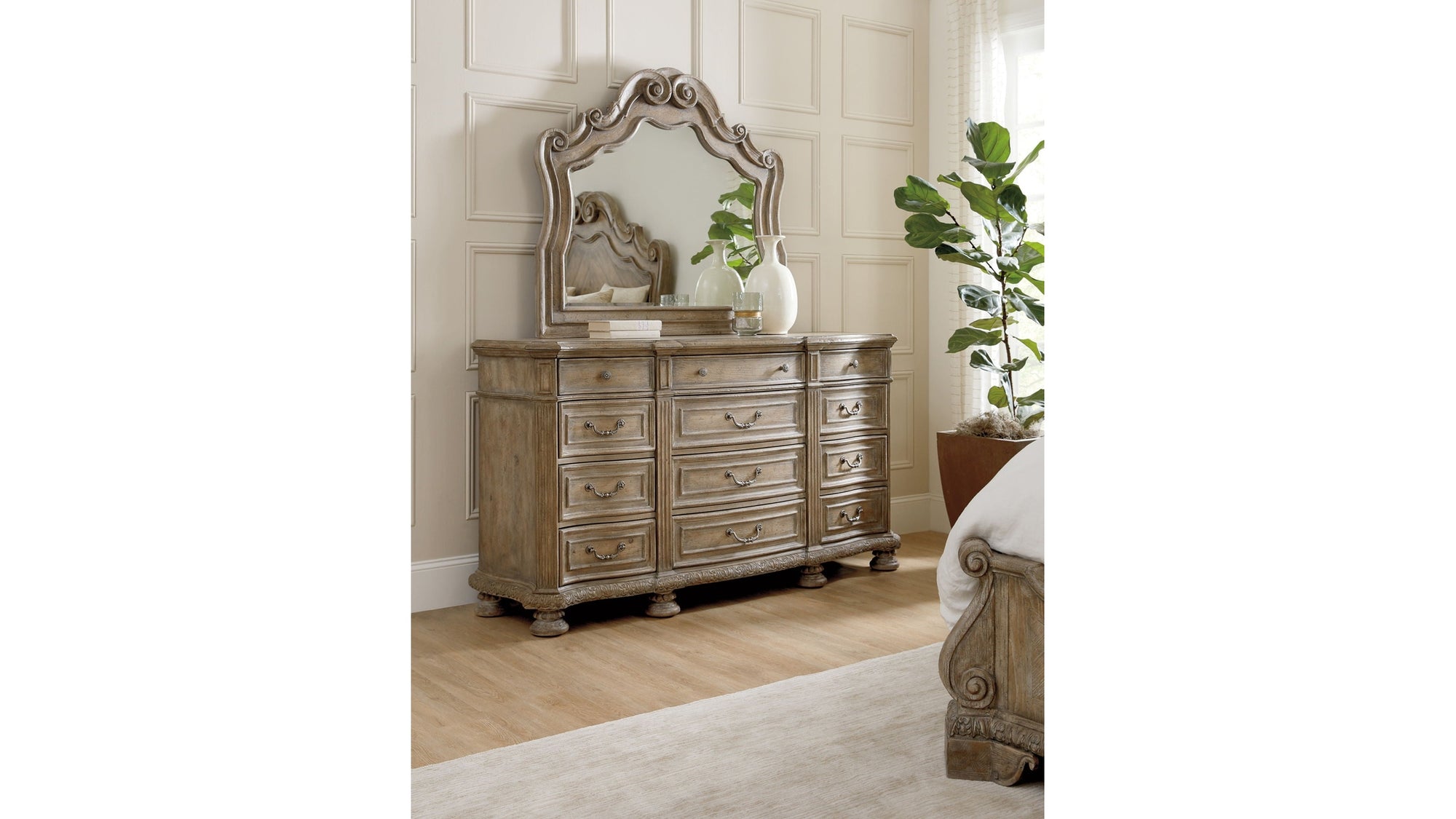 Castella - 12-Drawer Dresser - Light Brown