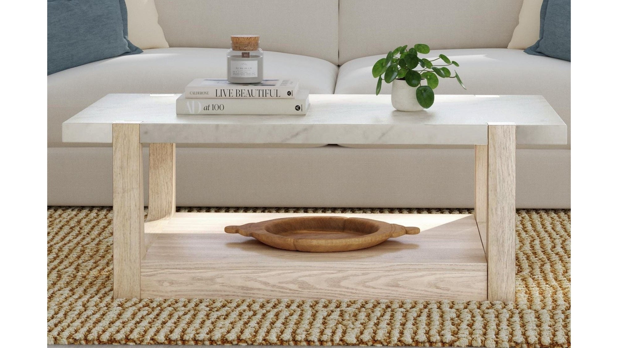 Newport - Rectangle Cocktail Table - White