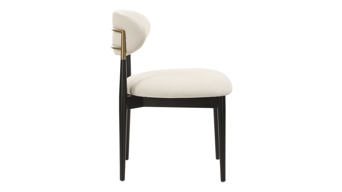 Moxie - Armless Dining Chair (Set of 2) - Black / Off White