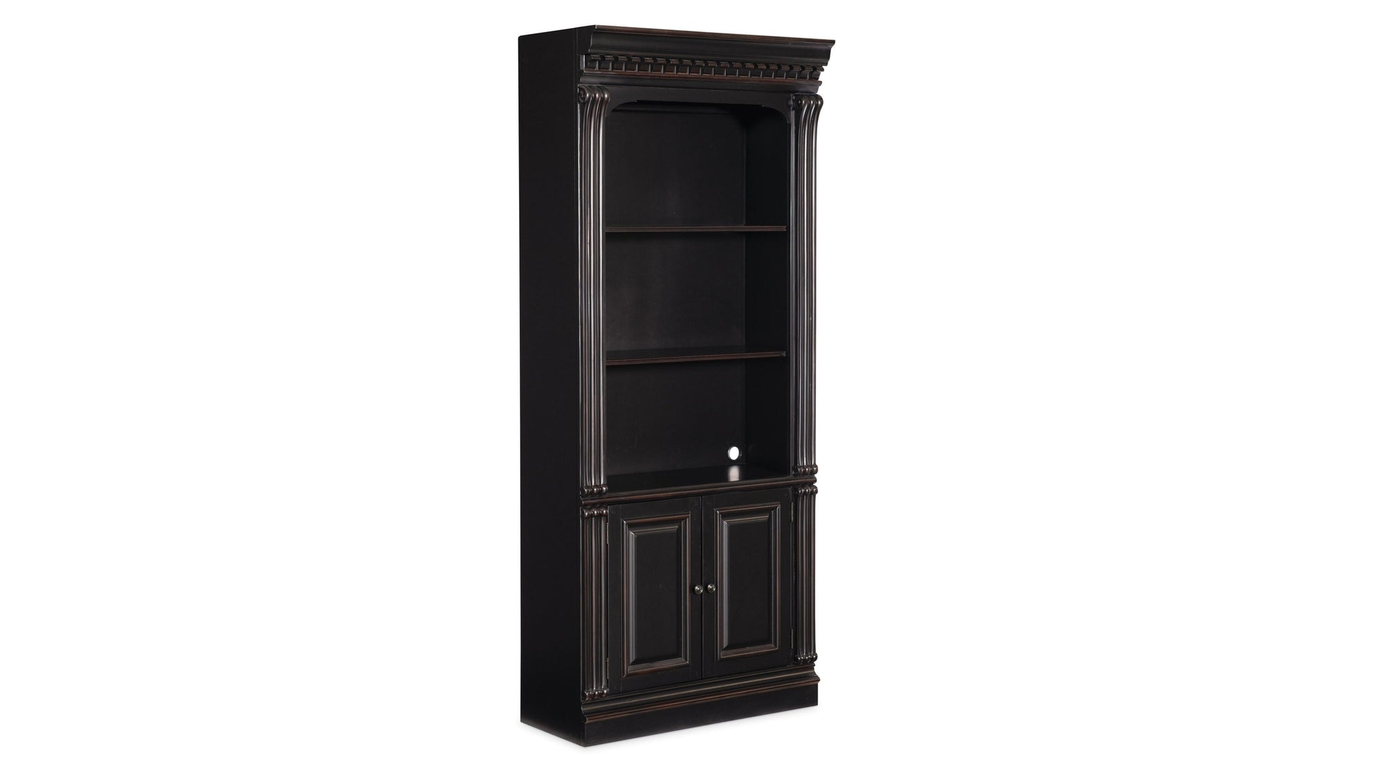 Telluride - Bunching Bookcase With Doors - Black