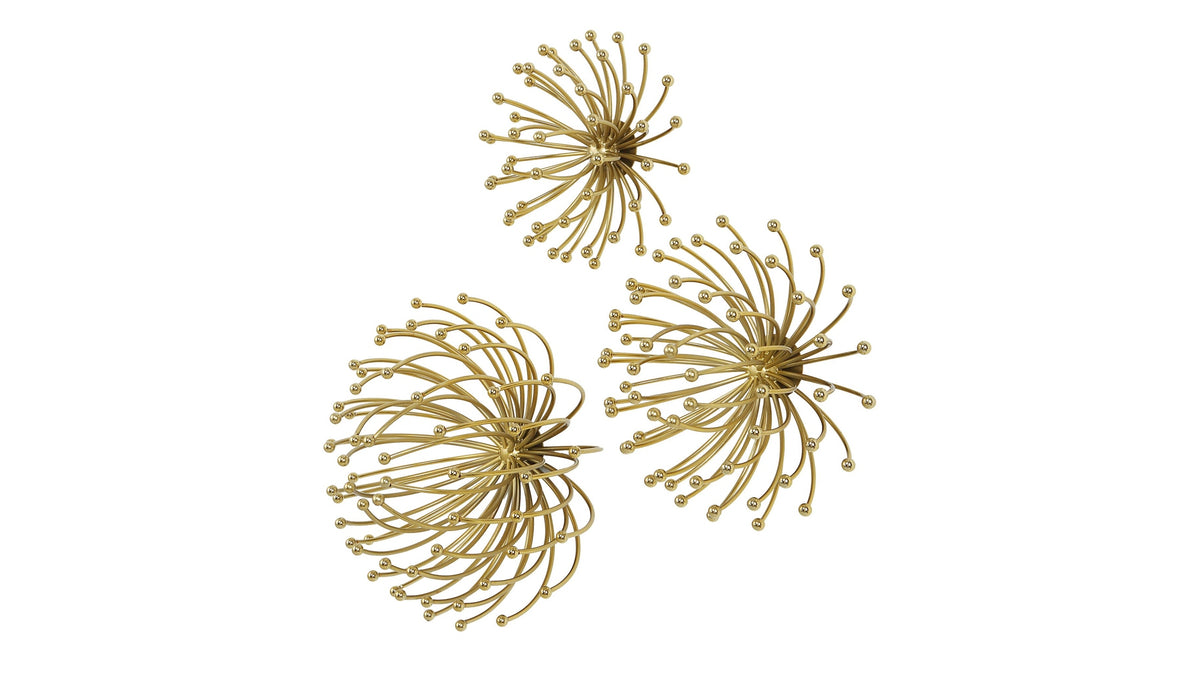 Aga - Gold Metal Wall Decor Set of 3