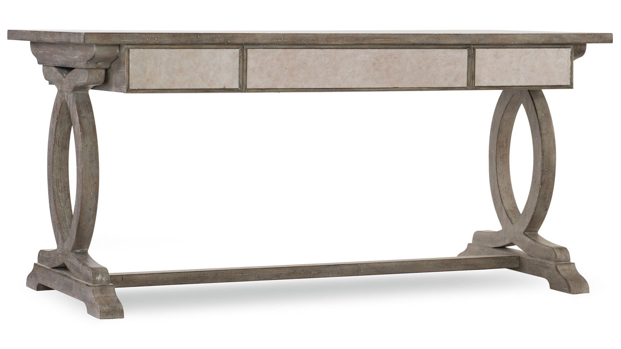 Rustic Glam - Trestle Desk - Dark Gray