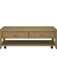 Reed - Rectangular Coffee Table With Casters - Driftwood Oak