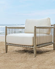 Borneo - Outdoor Lounge Chair - White / Dark Gray