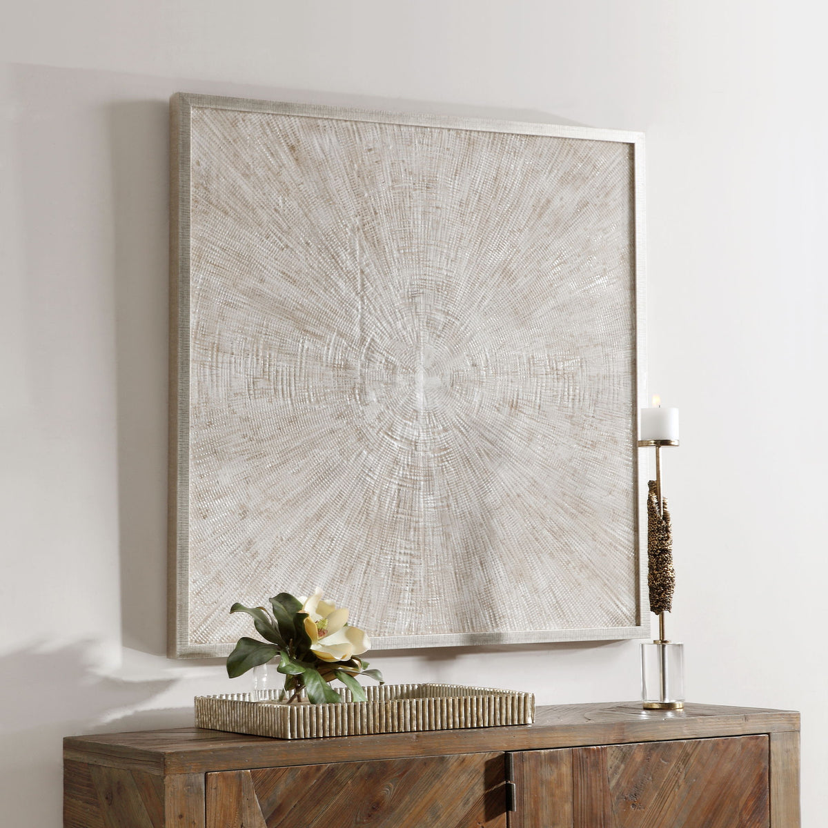 Mesmerize - Abstract Art - Light Gray