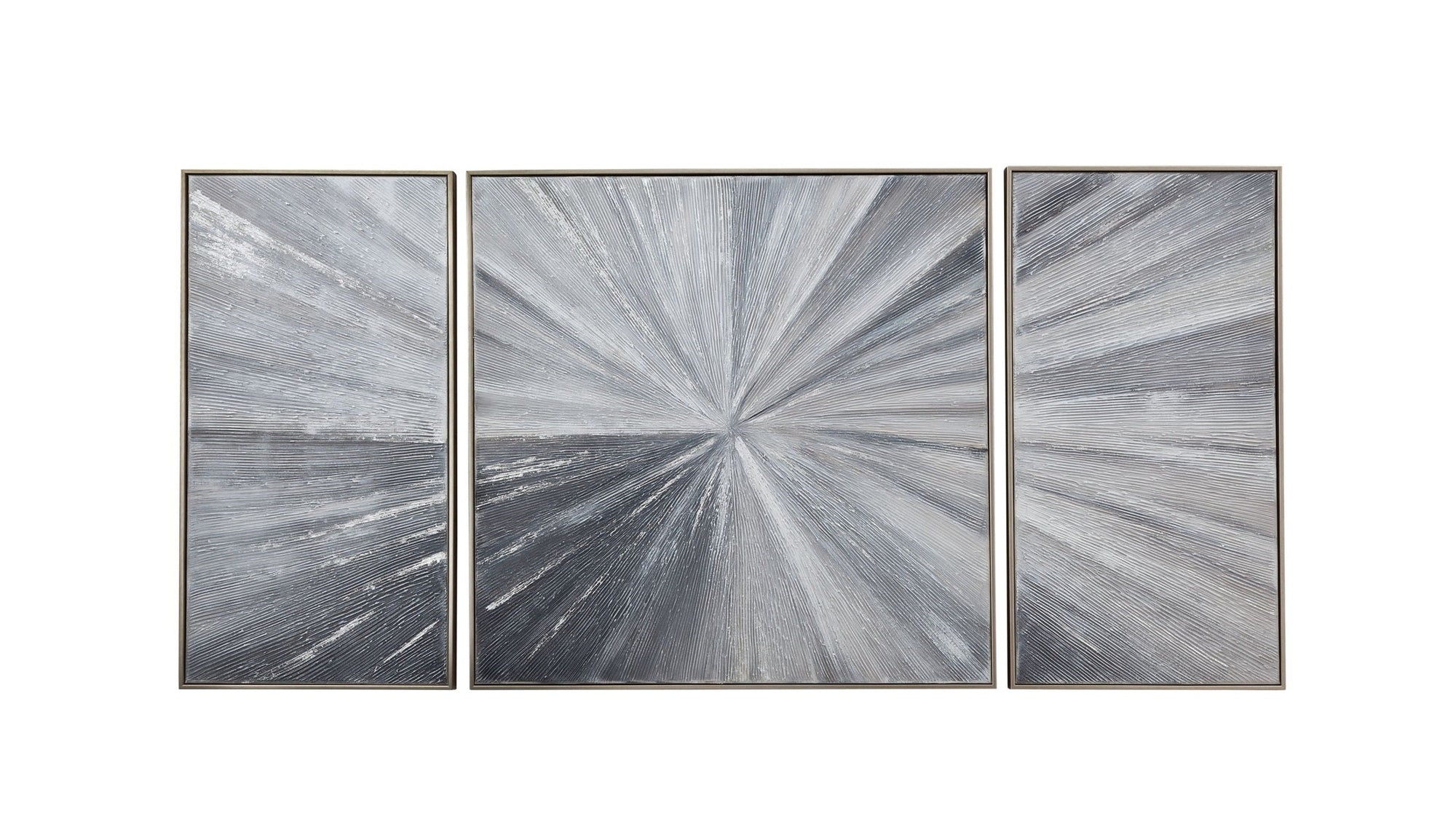 Cambric Canvas Art Set of 3 - Dark Gray
