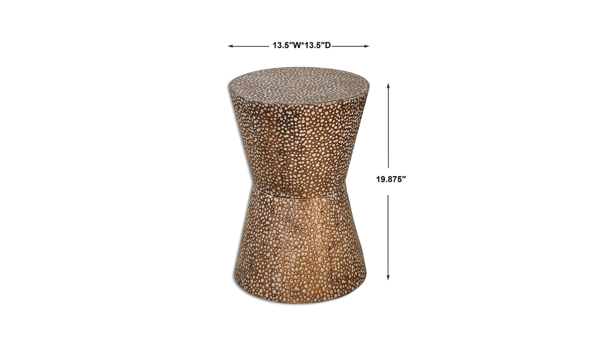 Cutler - Drum Shaped Accent Table - Dark Brown