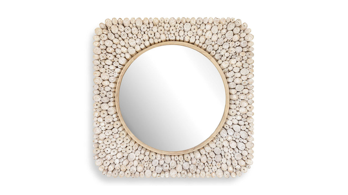 Merak - Teak Mosaic Mirror - Woodtone