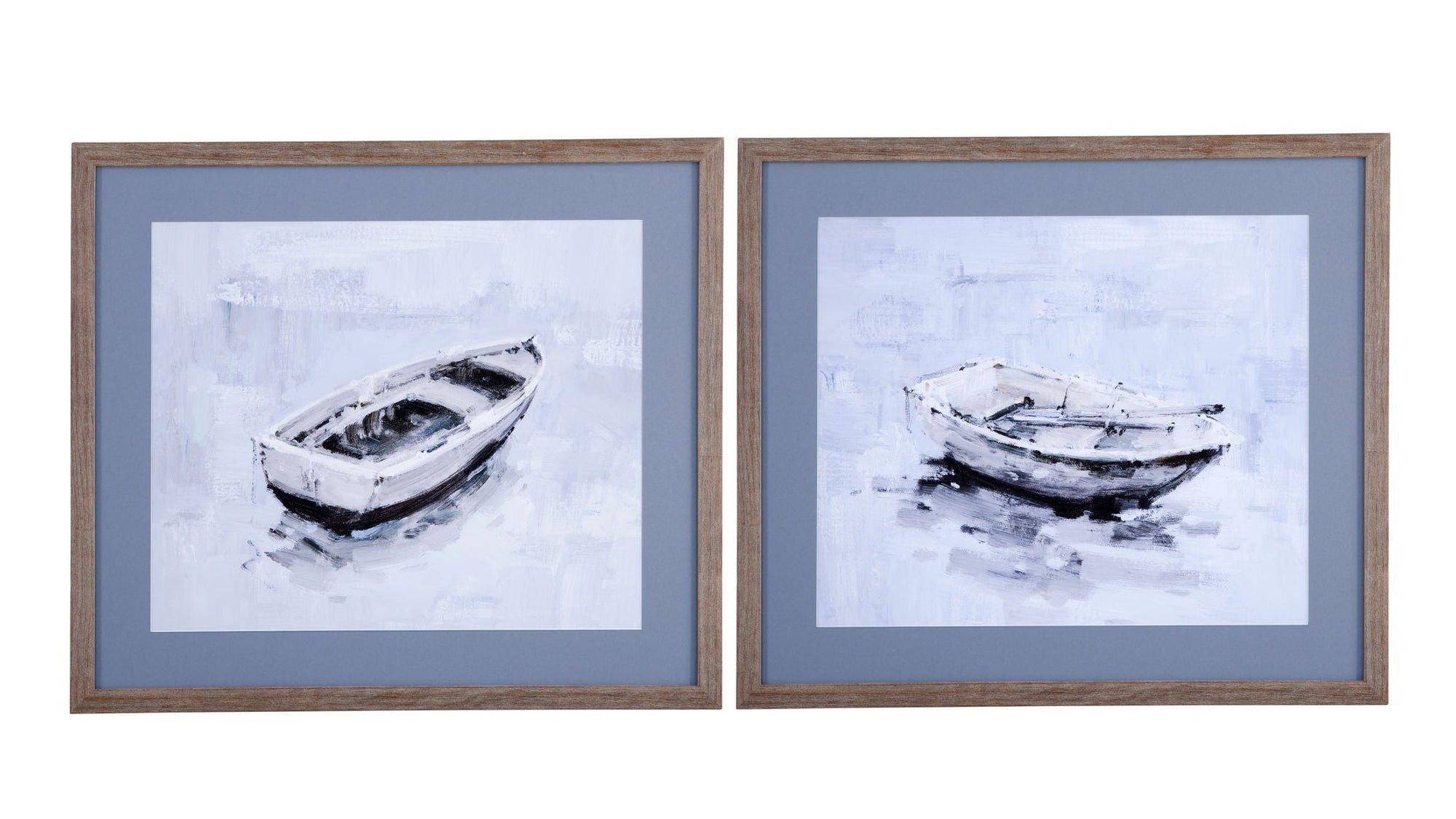 Drifting And Morning Row Wall Decor Set of 2 - Gray