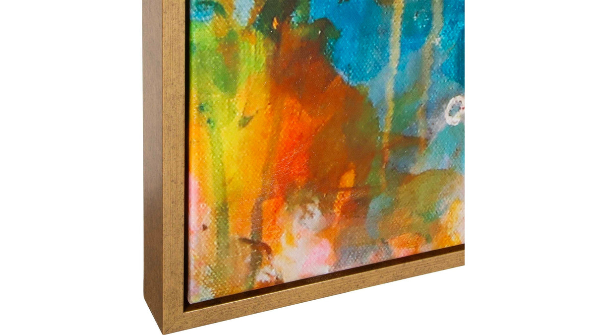 A Colorful Mindset - Framed Abstract Art - Gold