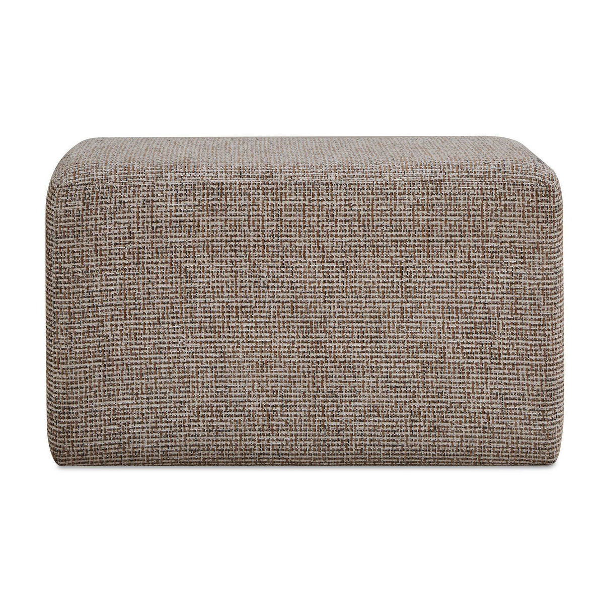 Kelce - Woven Checkered Ottoman - Brown